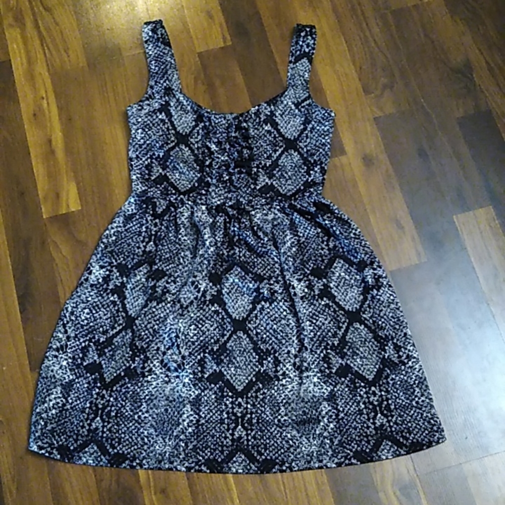 Snakeskin print dress